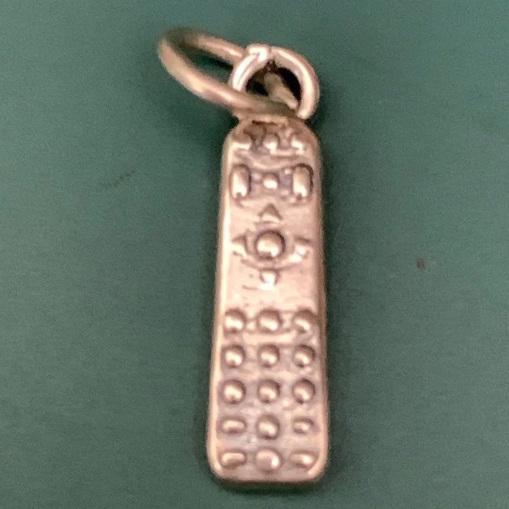 .925 TV Remote Sterling Silver Jewelry Charm #television #house